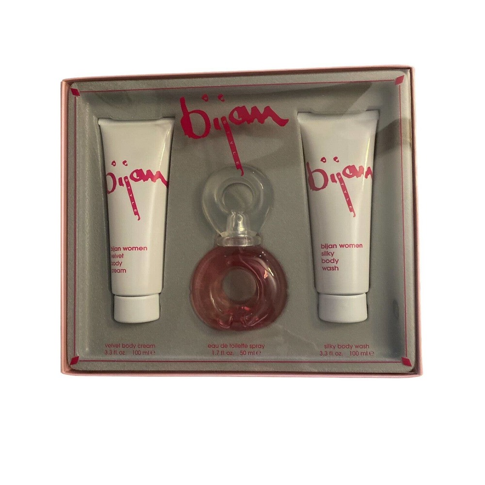 BIJAN Gift Set for Women 1.7 oz EDT Spray + 1.7 oz Body cream + body wash